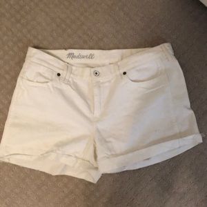 Madewell White Denim Shorts